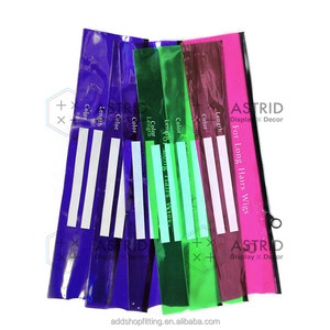 Astrid 14X60ซม. พลาสติกใส PVC ใสมีซิปกระเป๋าใส่วิกผมตะขอแขวนต่อผม - Product Image 3