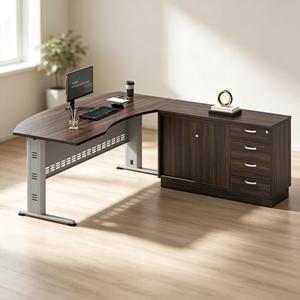 Bureau de direction élégant de 1,80 m en mélaminé, système de bureau commercial AY moderne, pour usage professionnel exécutif à domicile ou au bureau - Product Image 2
