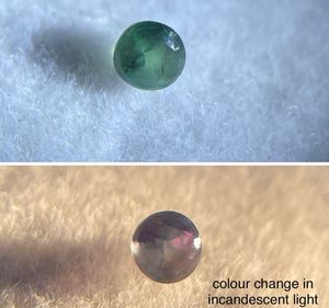 Alexandrite naturelle facettée, taille ronde, changeante de couleur, à vendre. - Product Image 4