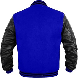 แจ็คเก็ตวาร์ซิตี้คุณภาพสูงแบบขายส่ง แจ็คเก็ตเบสบอลปักลายขนสัตว์ แจ็คเก็ตเลตเตอร์แมนวาร์ซิตี้แบบสั่งทำ - Product Image 4