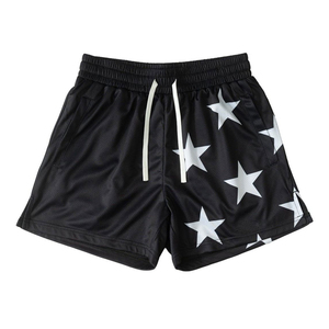 Shorts Deportivos Personalizados de Alta Calidad para Mujer, con Estampado de Estrellas, Cintura Elástica con Cordón, Tejido de Poliéster Transpirable, Ropa Deportiva - Product Image 1