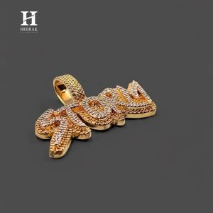Colgante de Lujo con Nombre en Letra Cursiva, Totalmente Cubierto de Diamantes, Personalizado, Collar con Letra Personalizada, Joyería Brillante - Product Image 3