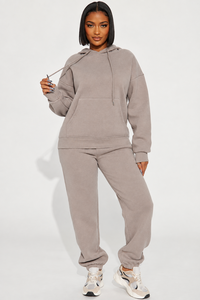 <b>Women</b>’s Oversized <b>Fleece</b> Hoodie <b>Jogger</b> Tracksuit Set Casual Pullover Hooded Sweatshirt Matching Piece Loungewear Sportswear Wear - Product Image 1