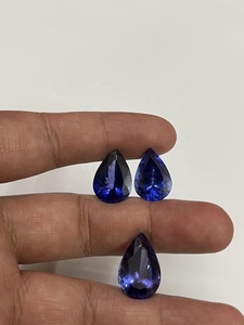 Tanzanite naturelle de forme poire, couleur bleue de haute qualité, ensemble de trois pierres, 39,10 carats, pierres précieuses en vrac, certifiées IGI, traitées thermiquement - Product Image 5