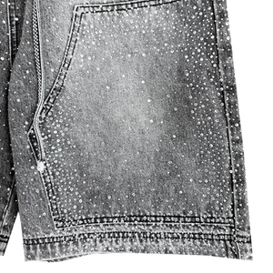 Custom Ready Stock Men Denim Canvas High Waist Casual Shorts Customized Designs Breathable Light Winter <b>Thin</b> Fit High Quality - Product Image 6