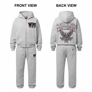 Cozy Thermal Eco-Friendly Reversible 350 GSM <b>Fleece</b> <b>Women</b> Streetwear Tracksuit White Custom Digital Print Hoodie <b>Jogger</b> Outfit - Product Image 6