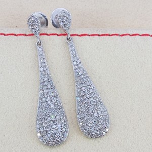 Pendientes de Lujo de Plata de Ley 925 con Diamantes Blancos Naturales Redondos, Hechos a Mano, Joyería Fina, Regalo para Mujer, 1.10 Ct - Product Image 6