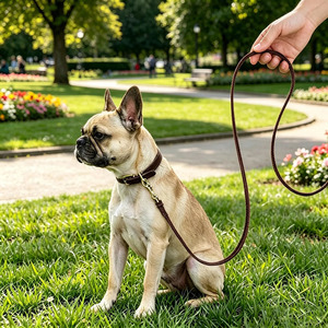 High Quality Adjustable genuine Leather <b>Braided</b> Dogs pet Collars <b>accessory</b> providing comfort and secure fit for dogs in low rate - Product Image 1