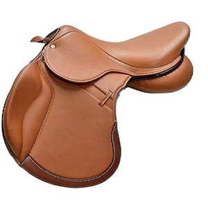 Horse <b>Dressage</b> Saddle with Girth Strap Customized Bulk Purchase Horse New Design English Horse Racing Products Made in India - Product Image 1