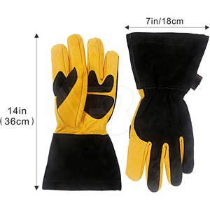 Gants de soudage en cuir résistant à la chaleur de qualité supérieure, fabriqués au Pakistan, prix de gros, marque Veekend Bazar, doublure en polyester - Product Image 2