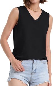 Débardeur décontracté pour femme, couleur unie, design simple, sans manches, tissu doux au toucher, tenue d'été tendance, vêtements en gros pour l'exportation, fabriqué par bd - Product Image 4