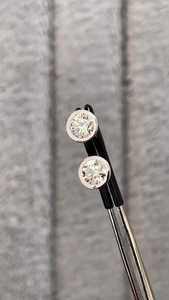 Classic Style Moissanite 1CT Round Cut Diamond Stud <b>Earrings</b> For Women's 925 Silver <b>Fine</b> Trendy Party Jewelry For Wedding Charms - Product Image 3