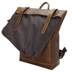 Authentic Vintage Leather <b>Backpack</b> <b>Waterproof</b> Anti-Theft Laptop Rucksack Genuine Leather Shell LBP-0459 - Product Image 2
