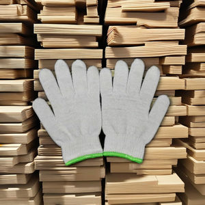 Guantes de seguridad para el trabajo con textura de poliéster y algodón blanco TM, resistentes al frío, de uso general, lavables a máquina, duraderos, fabricados en Hanoi - Product Image 1