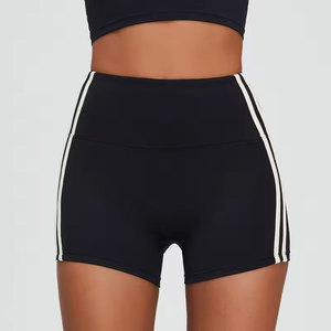 High Waisted Black Casual Shorts Canvas Enzyme Wash Loose Fit Drawcord Closure Women's <b>Athletic</b> Wear Floral Print Cotton - Product Image 3