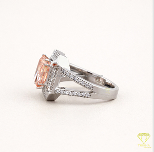 Anillo de compromiso único de moissanita para mujer inspirado en la moda nupcial contemporánea, disponible con calidad y precio de exportación. - Product Image 6