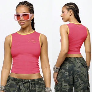 Women's Tank <b>tops</b> Basic Casual Stretch Cropped Tank <b>Top</b> <b>Sleeveless</b> T-Shirt Blouse Summer tee Outfits Solid color Crop Tank <b>Tops</b> - Product Image 3