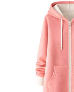 Sweat à capuche long personnalisé bleu marine pour femme, manteau d'hiver en polaire décontracté avec poches, vente en gros OEM sur mesure - Product Image 4