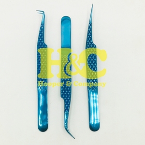<b>Top</b> Deals Blue Plasma Lash Tweezers Pointed Sustainable Stainless Steel Eyelash Extension Tweezers Anti-Magnetic Tweezers - Product Image 2