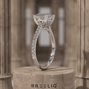 14K Gold Princess Cut Solitaire Engagement Ring 2 Carat Square Diamond Ring <b>4</b> Prong White Gold Bridal Ring Fine Jewelry - Product Image 2