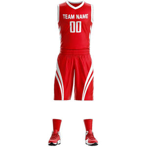 Uniforme de Baloncesto Personalizado para Adultos, Impresión por Transferencia de Calor, Color Sólido, 100% Poliéster, Ropa Deportiva de Secado Rápido y Transpirable - Product Image 1