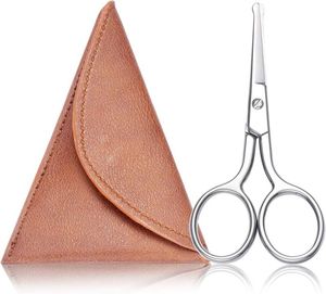 Ciseaux à poils de nez en acier inoxydable, pointe arrondie, petites cisailles, kit de coupe de sécurité pour la beauté - Product Image 1