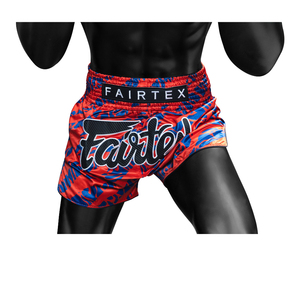 Shorts de Muay Thai Fairtex à la dernière mode, imprimés par sublimation, taille élastique, coupe latérale, logo Fairtex noir brodé, shorts MMA - Product Image 4