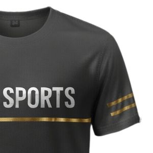 Men Gray Hockey Sports Tee <b>Polyester</b> <b>Shirt</b> Athletic Training Uniform Outdoor Sportswear Team Wear Casual Performance Apparel - Product Image 5