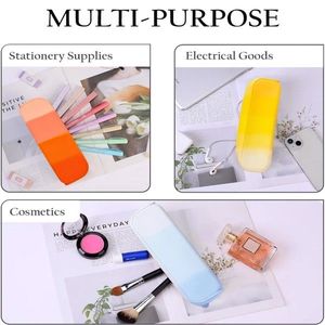 4pcs Silicone Waterproof Pen Bag Pencil Case Pouches for School & Office Supplies New & Practical - Product Image 5