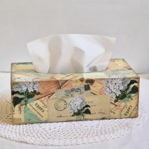 Caja de pañuelos de madera personalizada con impresión, caja de pañuelos de madera impresa para identidad corporativa, caja de accesorios al por mayor - Product Image 3