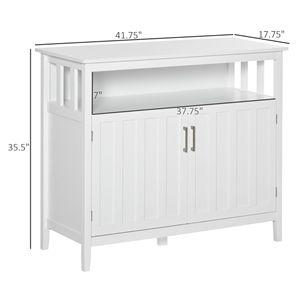 Mueble de Barra de Café con Estantes Ajustables, Aparador de 2 Puertas, Mesa Consola para Cocina, Entrada, Sala de Estar - Product Image 3