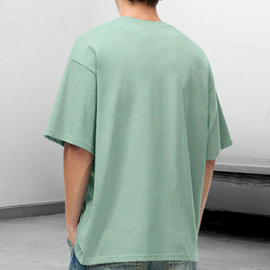 T-shirt surdimensionné pour homme en coton doux, imprimé numérique effet vieilli, streetwear de haute qualité, confort optimal. - Product Image 3