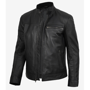 Veste en cuir de vachette noir sur mesure très demandée pour hommes, modèle OEM 2026, 100 % haute qualité, faible MOQ, vestes chauffantes tendance pour l'hiver - Product Image 5