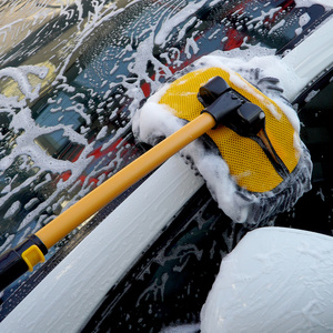 Cepillo de Lavado de Autos ACEPEED [3S] sin Espacios, con Varilla de Aluminio, Cabezal Inclinable, Material de Chenilla, Extensible - Product Image 4