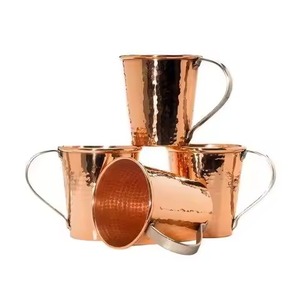 Elegant Bar <b>Copper</b> Mug Moscow Mule <b>Cup</b> Pure <b>Copper</b> Drinkware for Cocktail Kitchen Restaurant Serving - Product Image 1