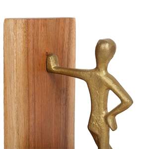 Sujetalibros de Metal Pulido y Refinado de Estilo Tradicional para Decoración Profesional de Oficinas y Bibliotecas, Creando una Apariencia Elegante y un Fuerte Control de Libros - Product Image 6