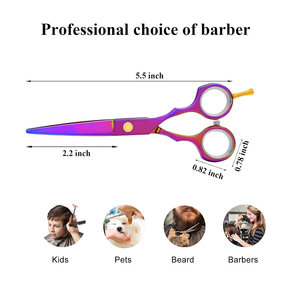 Professional Barber <b>Razor</b> Thinning Scissors Professional Barber Salon Hairdressing Kit with Sharp Comb Scissors and Thinning - Product Image 6