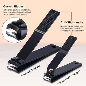 Kit de pédicure et manucure 9 pièces en acier inoxydable dans un étui noir 2026 Haute qualité en gros à bas prix - Product Image 4