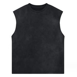 Wholesale Gym Sleeveless Regular Fit Quick-Dry Custom High Quality Acid-Washed 100% Cotton Punk Style <b>Animal</b> Print Eco-Friendly - Product Image 2