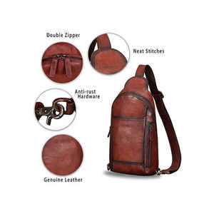 Sac de Poitrine Homme Neuf, Sac Bandoulière Designer en Cuir PU pour Homme, Sac de Voyage Poitrine pour Homme - Product Image 4