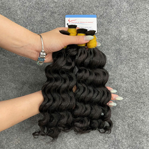 Cabello Humano Vietnamita 100% Natural, Rizado al Vapor, para Trenzas, Color Negro - Product Image 3