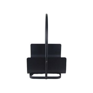 Moderno Porta Legna Portatile in Ferro Nero per Uso Domestico con Combustibile a Legna - Product Image 4