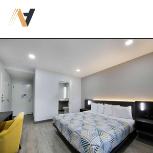 Juego de dormitorio de hotel moderno de metal de Motel 6 De NGOC HOANG ANH Factory, colección completa de muebles para elegantes suites y apartamentos - Product Image 1