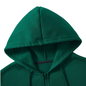 Sweat-shirt à capuche zippé en molleton vert pour homme, coupe ample, avec poche, pour l'automne et l'hiver - Product Image 3