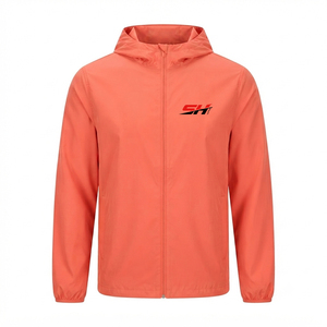 <b>Men's</b> Zipper Windbreaker <b>Jacket</b> Lightweight Waterproof Hooded Outdoor Hiking <b>Running</b> Wear Low Price <b>Men</b> Windbreaker <b>Jacket</b> - Product Image 1