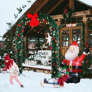 240*40*265cm Green PVC Christmas Arch with Ornaments for Holiday & Wedding Arch Decoration - Product Image 5