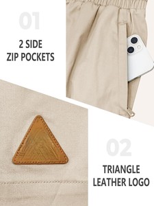 Shorts en coton légers pour hommes, confortables, à taille élastique, décontractés, pour la gym, la course, l'entraînement, la plage et les activités de plein air - Product Image 4