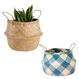 Decorative Handmade PHU HAO Brand Natural <b>STRAW</b> BELLY <b>BASKETS</b> Woven Laundry <b>Basket</b> for Bedroom and Living Room - Product Image 1