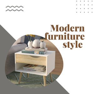 Meubles de chambre à coucher modernes et minimalistes, tables de chevet multifonctionnelles en bois avec rangement, fabrication artisanale, prix de gros durable - Product Image 5