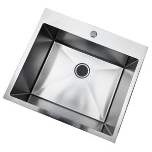 Supporto per lavello da cucina In acciaio inossidabile da 33 pollici con supporto a goccia Design per fattoria da 18 Gauge per rimorchio da viaggio RV - Product Image 1